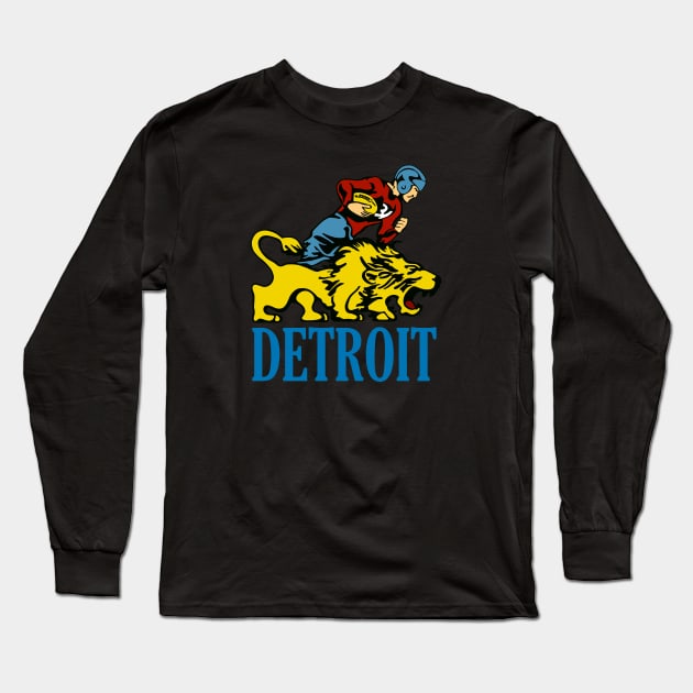 Detroit Lions 1934-1945 Long Sleeve T-Shirt by Colonel JD McShiteBurger